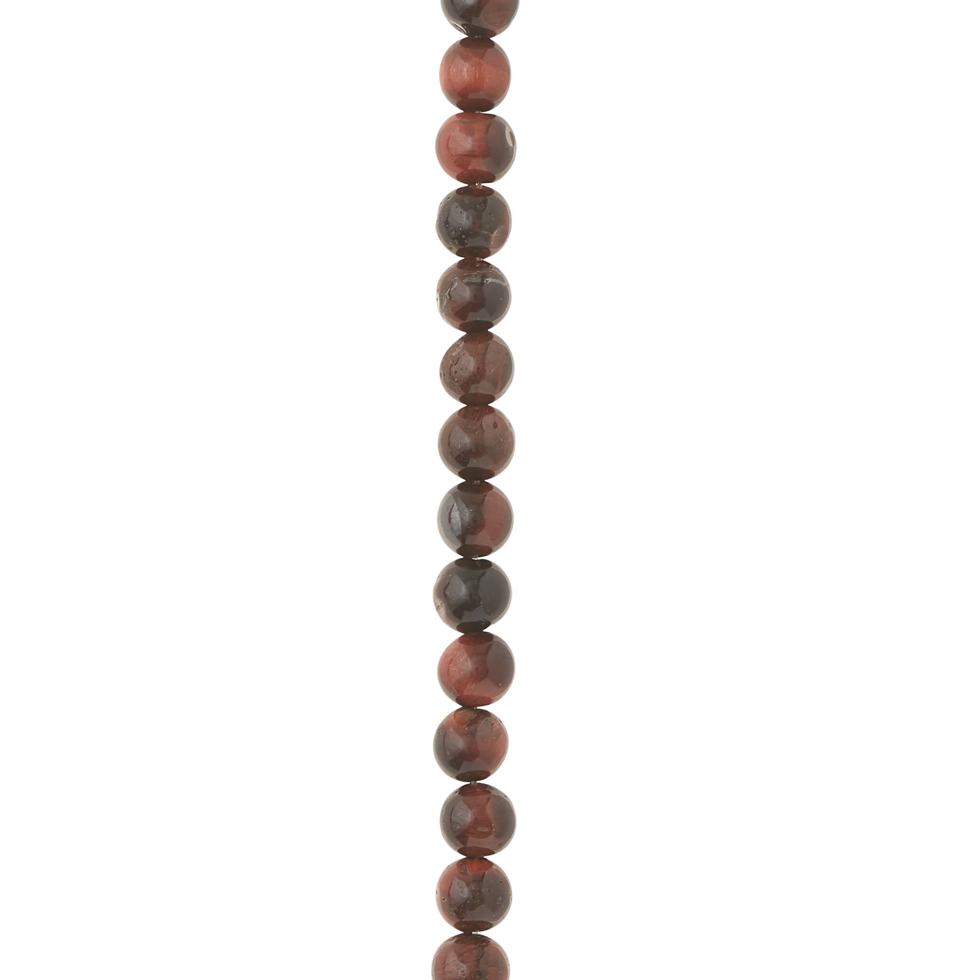 Red & Brown Tiger Eye Round Beads, 6mm by Bead Landing™